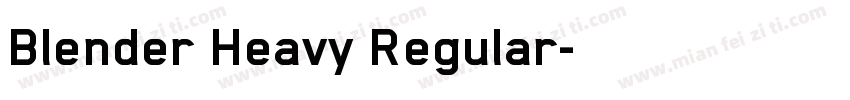 Blender Heavy Regular字体转换
